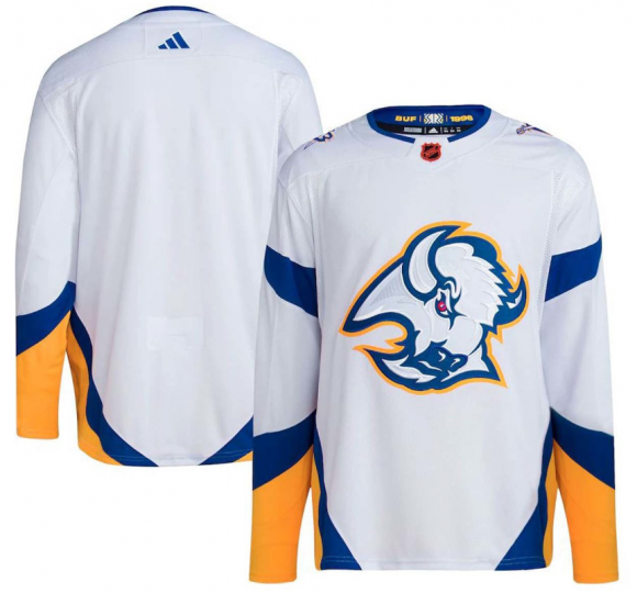Youth White Buffalo Sabres Blank 2022/23 Reverse Retro Stitched Jersey