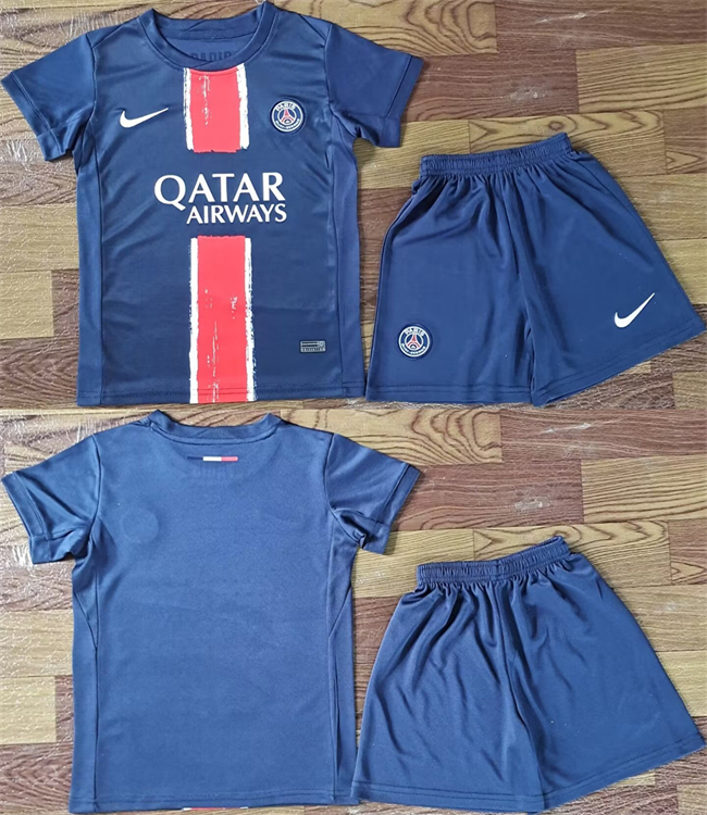 Youth Navy Paris Saint-Germain Custom Soccer Jersey Suit