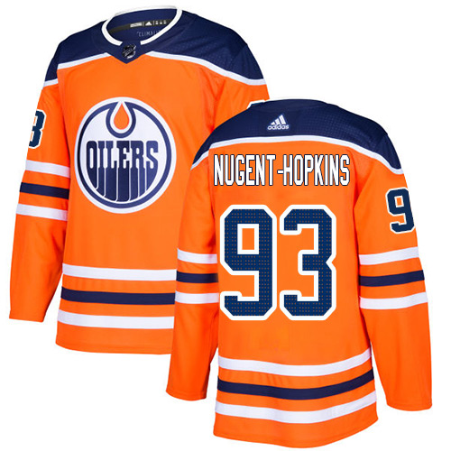 Youth Orange Edmonton Oilers Custom Home Authentic Stitched NHL Jersey