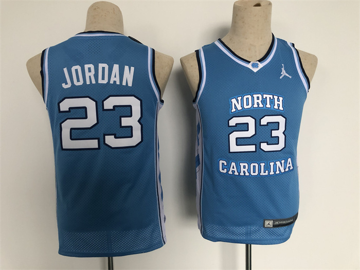 Youth Blue North Carolina #23 Michael Jordan Stitched Basketball Jersey