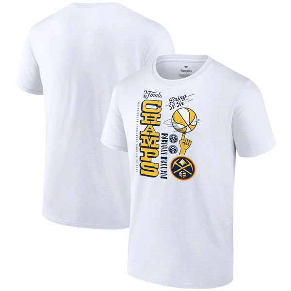 Men's White Denver Nuggets 2023 Finals Champions T-Shirt