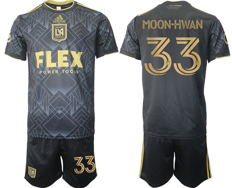 Men's Black Los Angeles Football Club #33 Moon-Hwan Soccer Jersey Suit