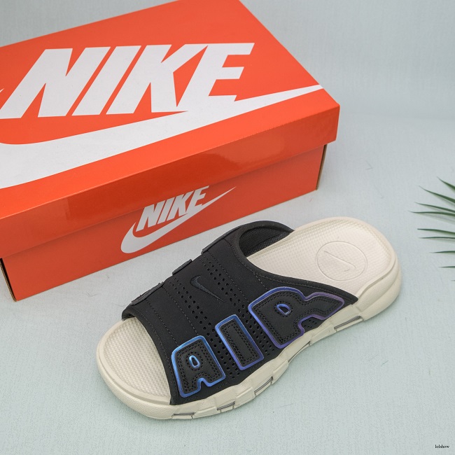 Women's Black Air Uptempo Camo Uptempo Slide 005