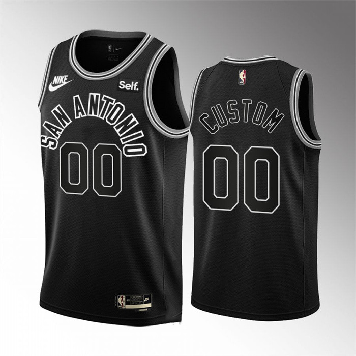 Men's Black San Antonio Spurs Active Player Custom 2022/23 Classic Edition Stitched NBA Jersey