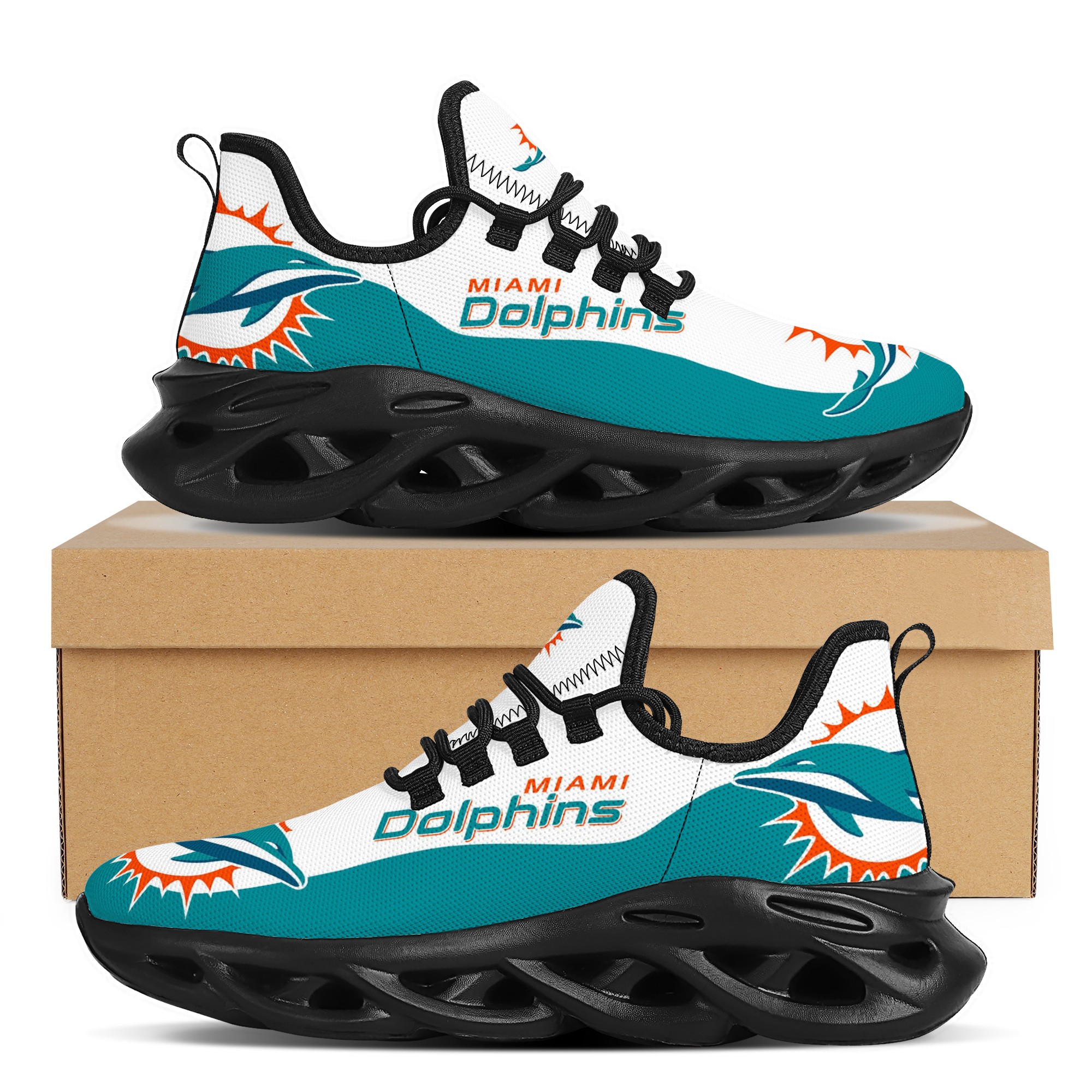 Men's Miami Dolphin Flex Control Sneakers 001