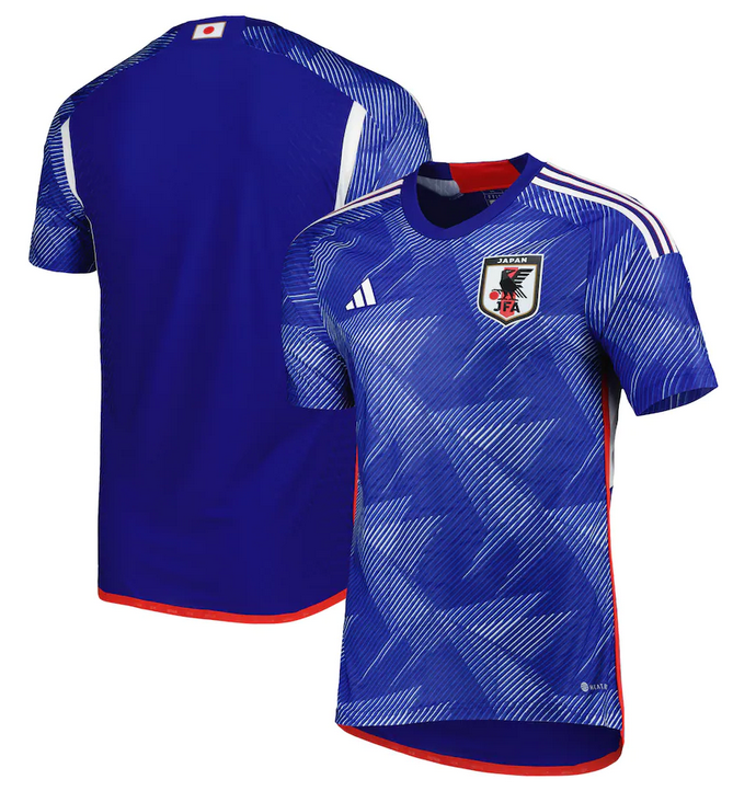 Men's Blue Japan Blank Home Soccer Jersey Suit