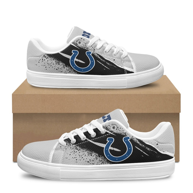 Men's Indianapolis Colts Low Top Casual Sneakers/Shoes 001