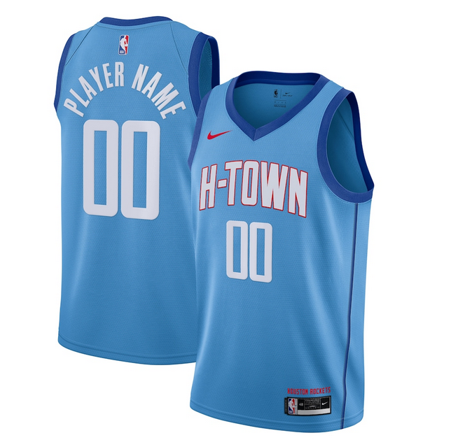 Men's Blue Houston Rockets Active Player Custom 2020/21 City Edition Swingman Stitched NBA Jersey
