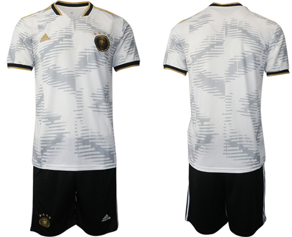 Men's White Germany Custom 2022 FIFA World Cup Home Soccer Jersey Suit