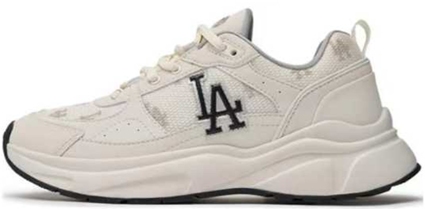 Men's Cream Running Weapon Los Angeles Dodgers Baseball Shoes/Sneakers 001