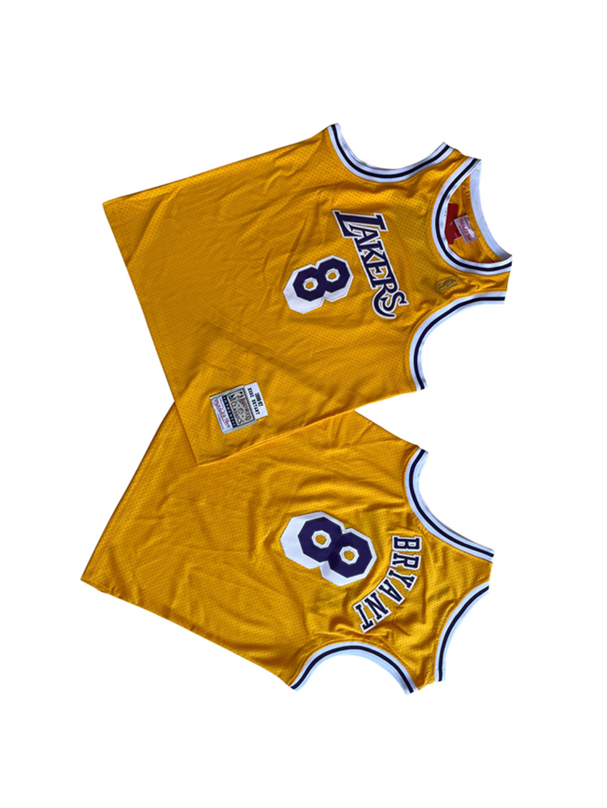 Youth Yellow Los Angeles Lakers #8 Kobe Bryant Stitched Basketball Jersey